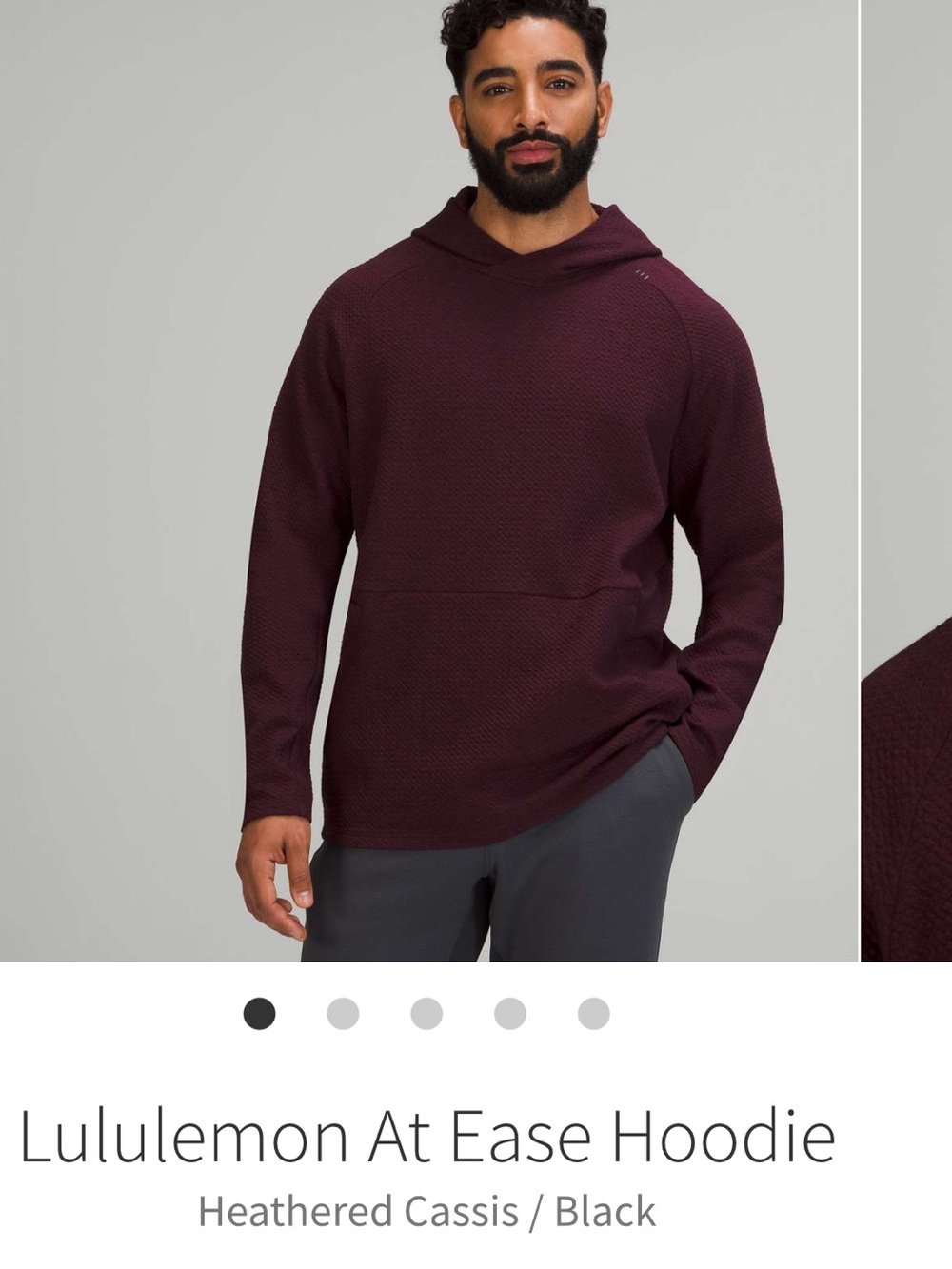 lululemon athletica At Ease Hoodie - Heathered Cassis and Black